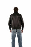 Scully Leather 100% Leather Black Leather Weaved Men's Jacket - Scully Leather - Flyclothing LLC