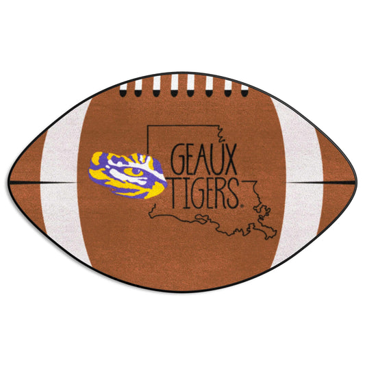 LSU Tigers Southern Style Football Rug - 20.5in. x 32.5in. - LSU