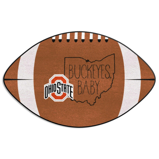 Ohio State Buckeyes Southern Style Football Rug - 20.5in. x 32.5in. - Ohio State