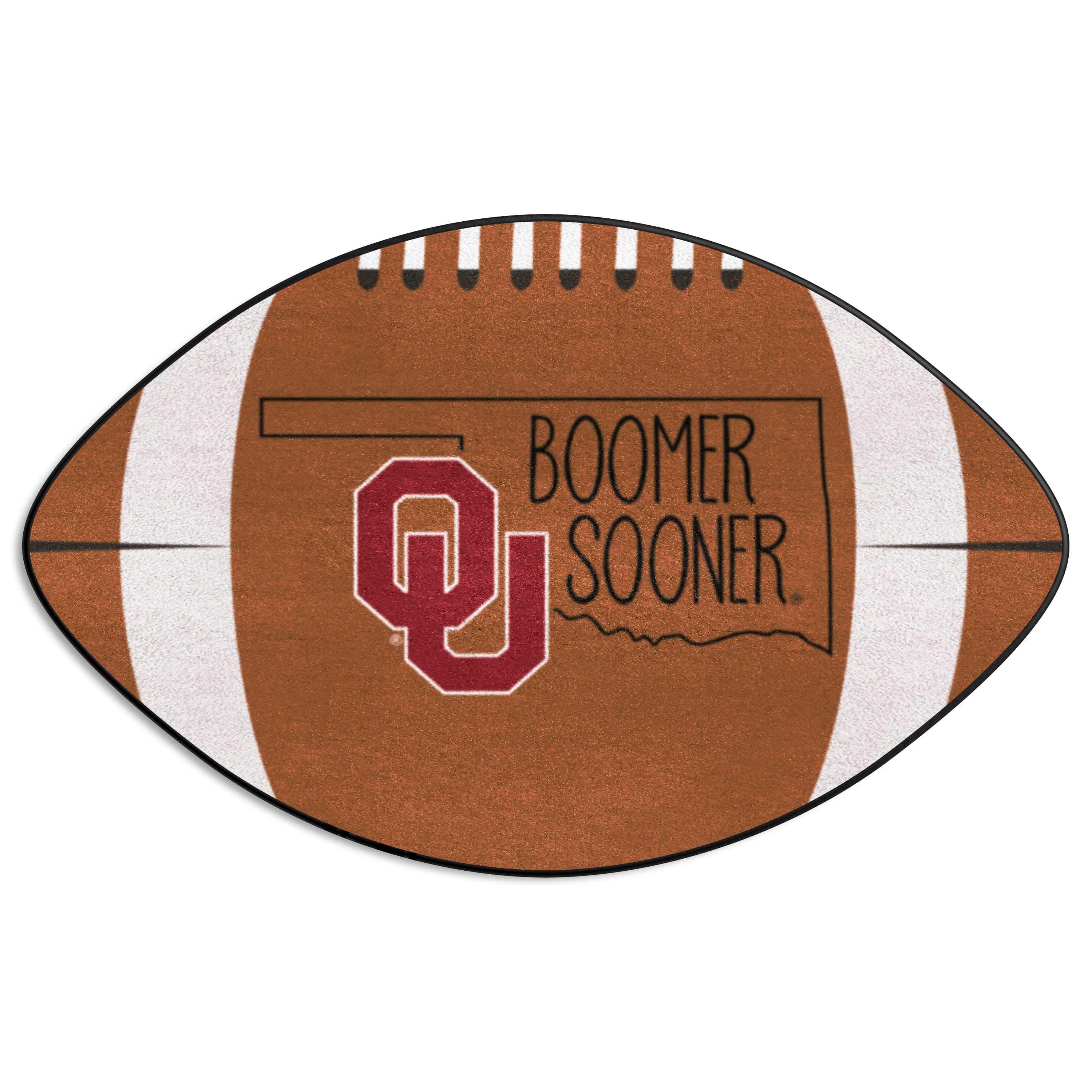 Oklahoma Sooners Southern Style Football Rug - 20.5in. x 32.5in. - Oklahoma