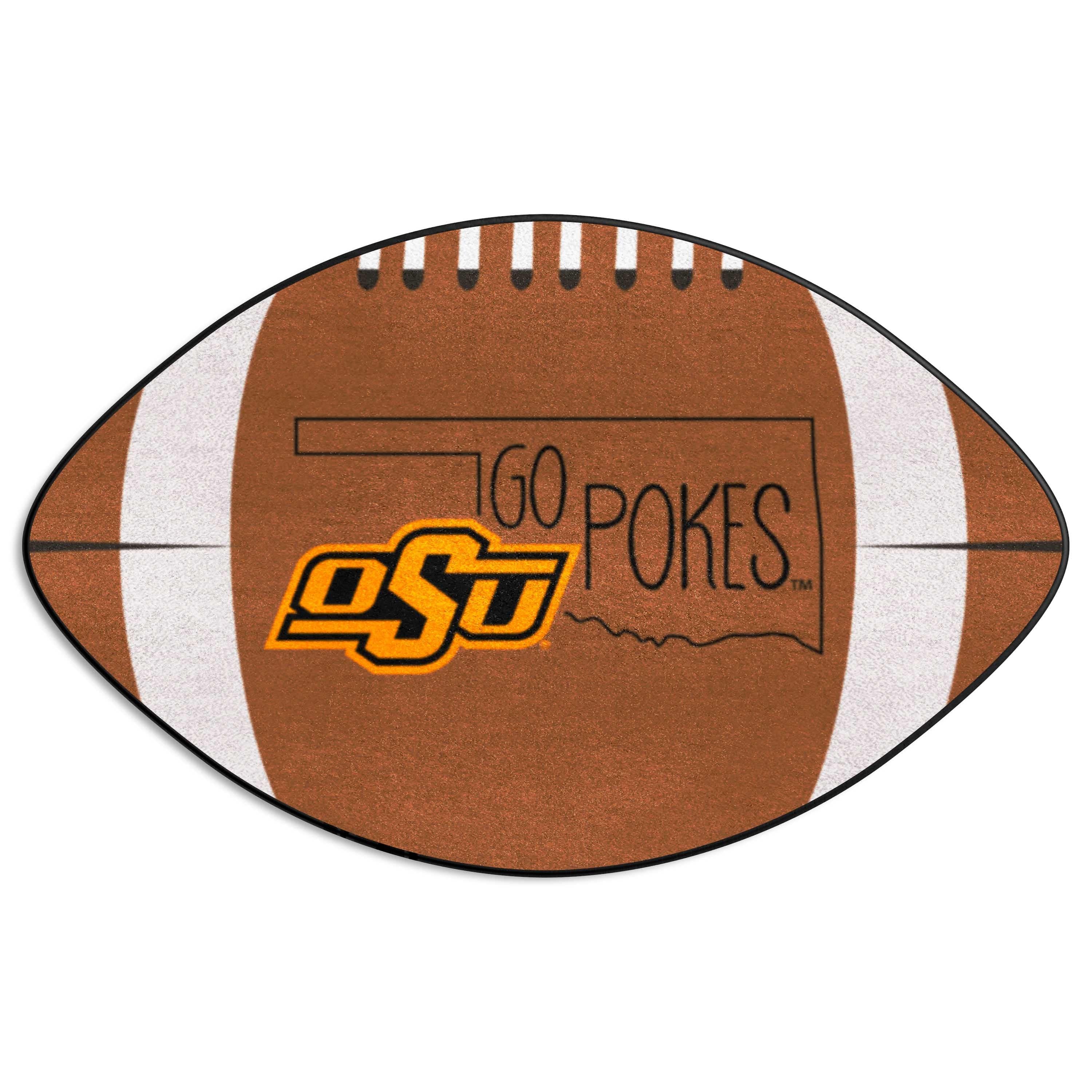 Oklahoma State Cowboys Southern Style Football Rug - 20.5in. x 32.5in. - Oklahoma State