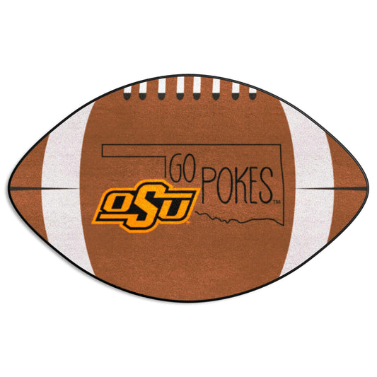 Oklahoma State Cowboys Southern Style Football Rug - 20.5in. x 32.5in. - Oklahoma State