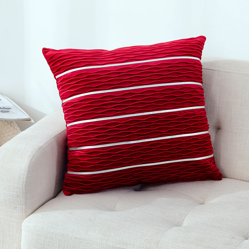 Simple Luxury Striped Velvet Pillow Cover Pillow Cushion Cover Pillow Case Covers for Sofa Flannel Velvet Sofa Cushion Cover - My Store - Flyclothing LLC