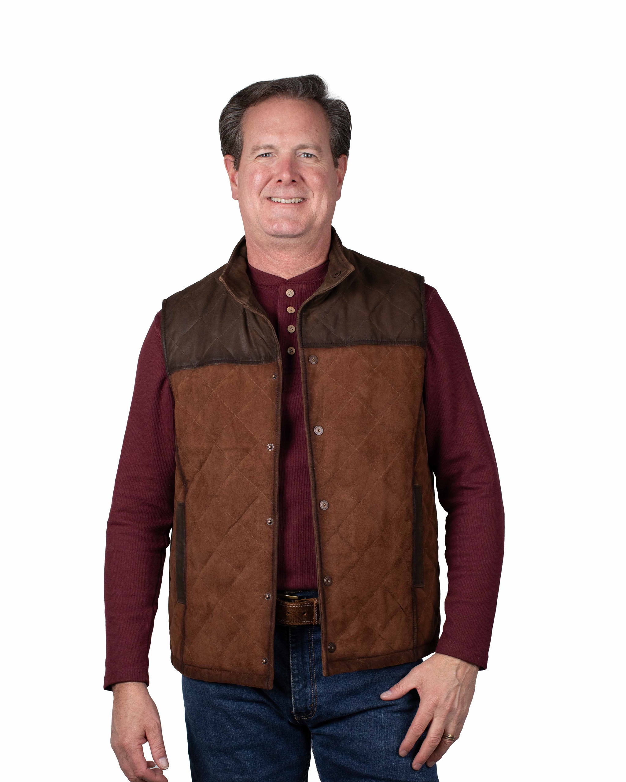 Scully Leather Brown Men'S Vest - 2126-142 - Scully Leather - Flyclothing LLC