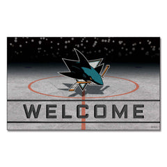 San Jose Sharks Rubber Door Mat - 18in. x 30in. - San Jose Sharks