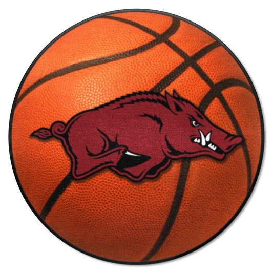 Arkansas Razorbacks Basketball Rug - 27in. Diameter - Arkansas