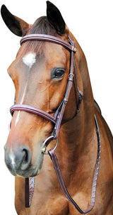 Henri de Rivel Pro Fancy Raised Comfort Crown Padded Bridle With Fancy Raised Reins - Breeches.com - Flyclothing LLC