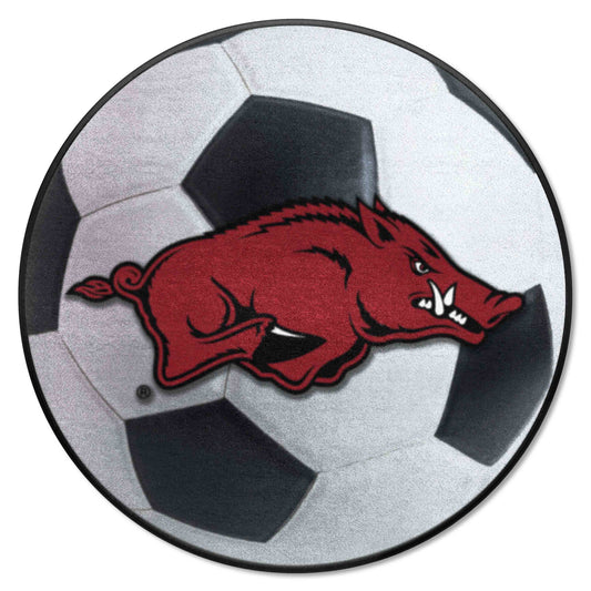 Arkansas Razorbacks Soccer Ball Rug - 27in. Diameter - Arkansas