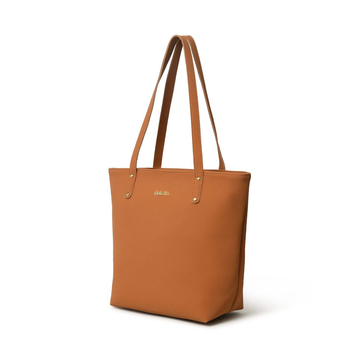 Era Vegan Leather Tote - Tan Brown - Classy Leather Bags - Flyclothing LLC