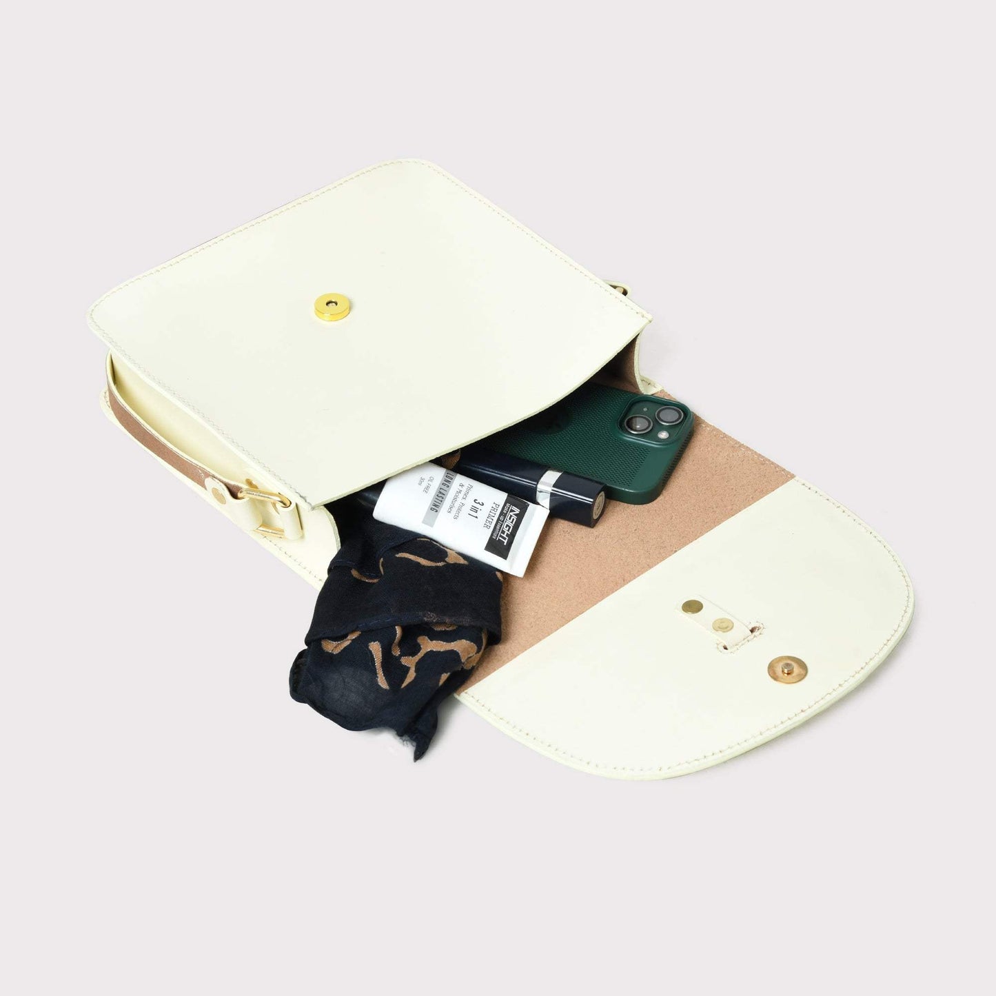 White Elegance Crossbody Sling Bag - Classy Leather Bags - Flyclothing LLC