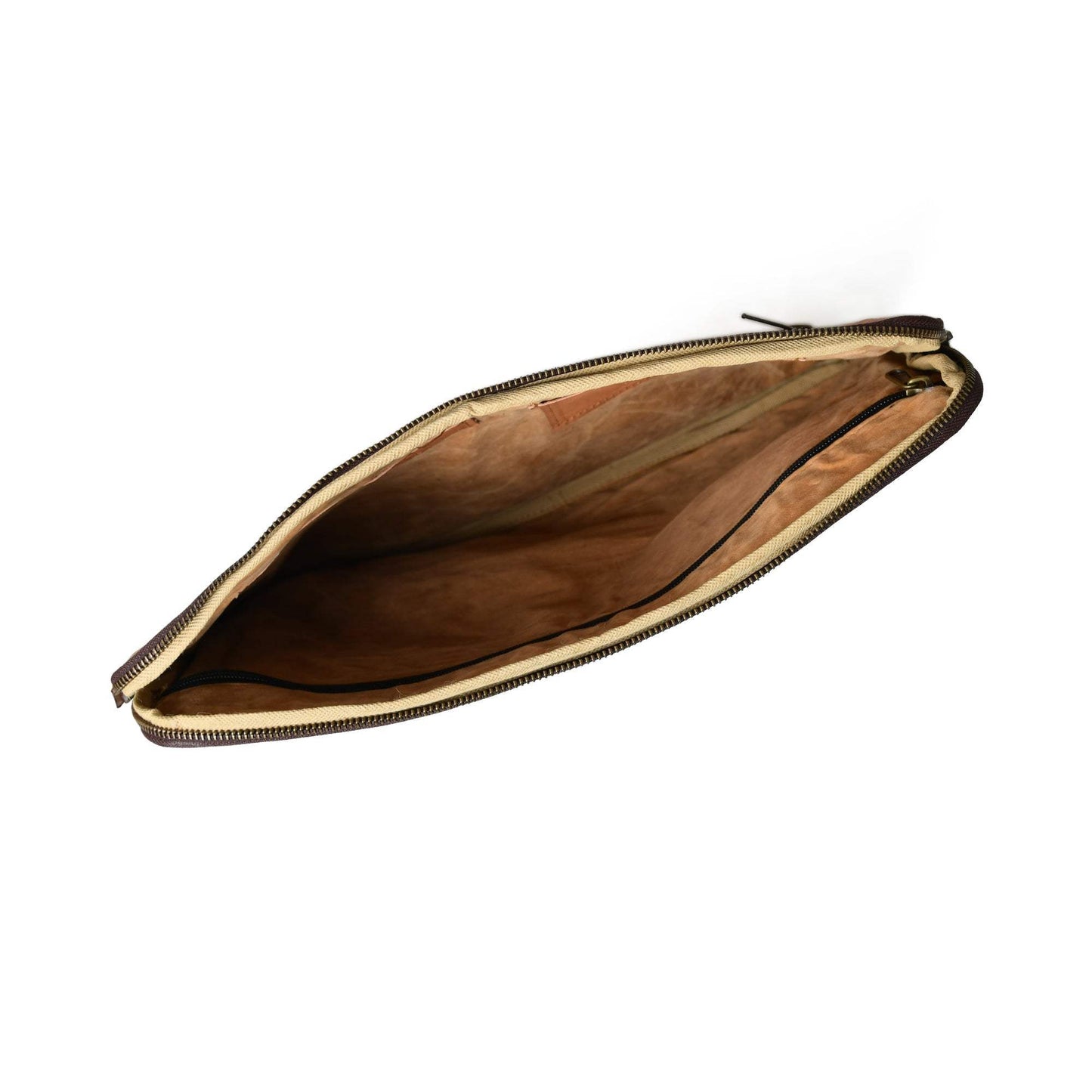 Zento Laptop Sleeve - Tan Brown - Classy Leather Bags - Flyclothing LLC