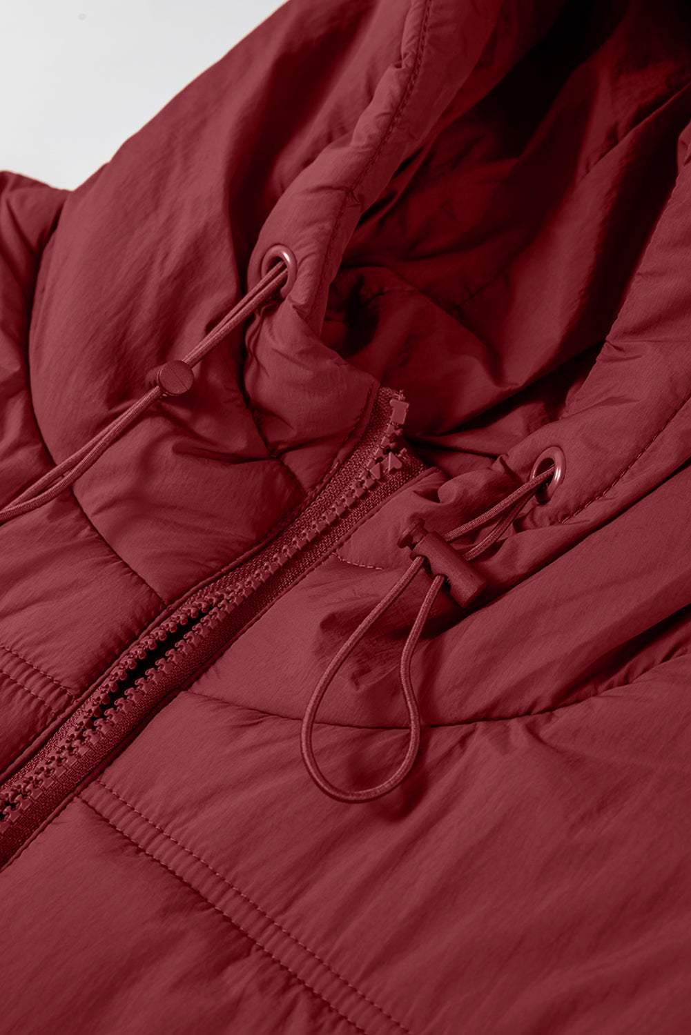 Drawstring Zip Up Hooded Vest Coat - Trendsi - Flyclothing LLC