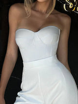 Sweetheart Neck Tube Top - Trendsi - Flyclothing LLC