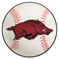 Arkansas Razorbacks Baseball Rug - 27in. Diameter - Arkansas