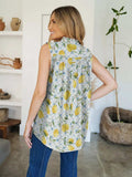 Frill Printed Mock Neck Top - Trendsi - Flyclothing LLC
