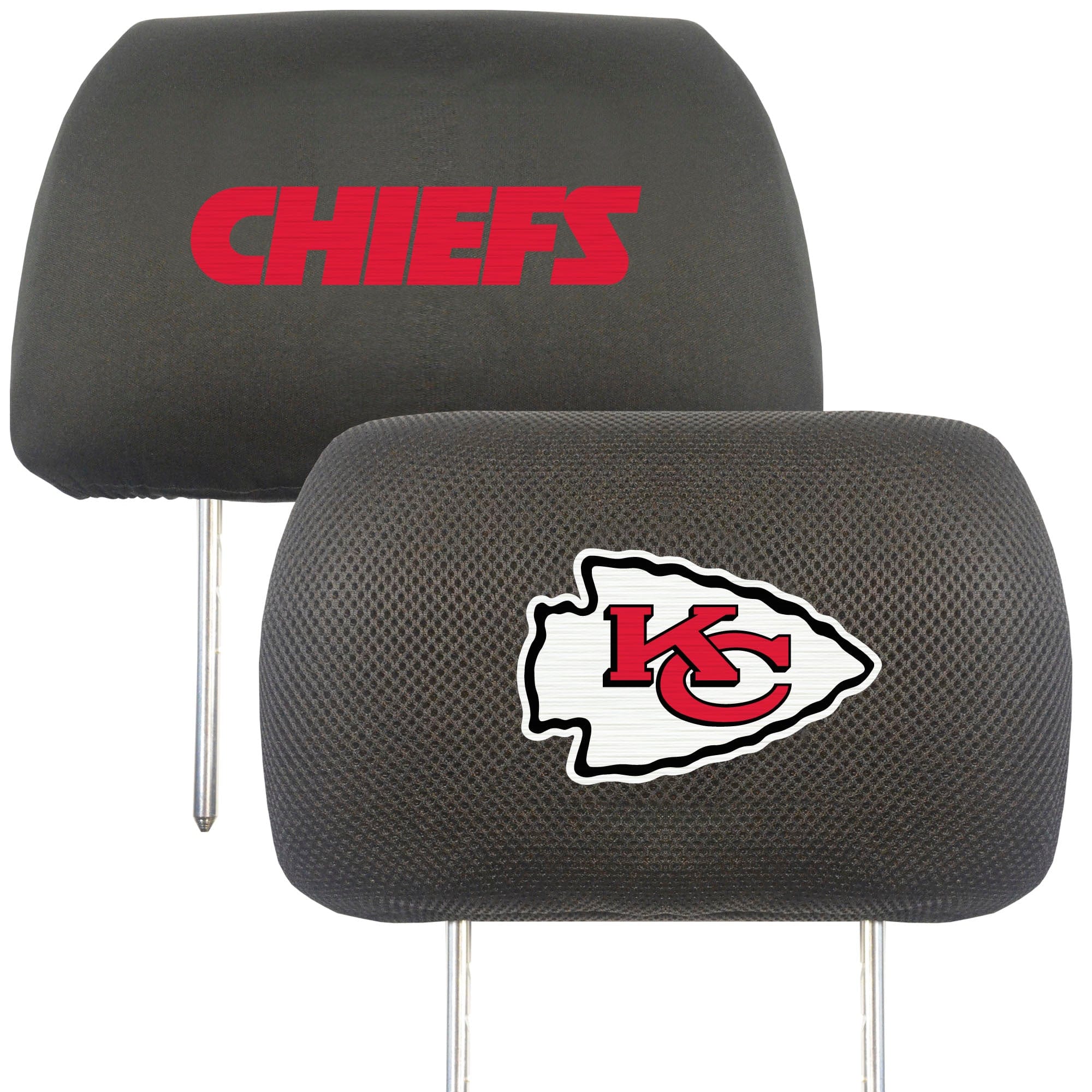 Kansas City Chiefs Embroidered Head Rest Cover Set - 2 Pieces - Kansas City Chiefs