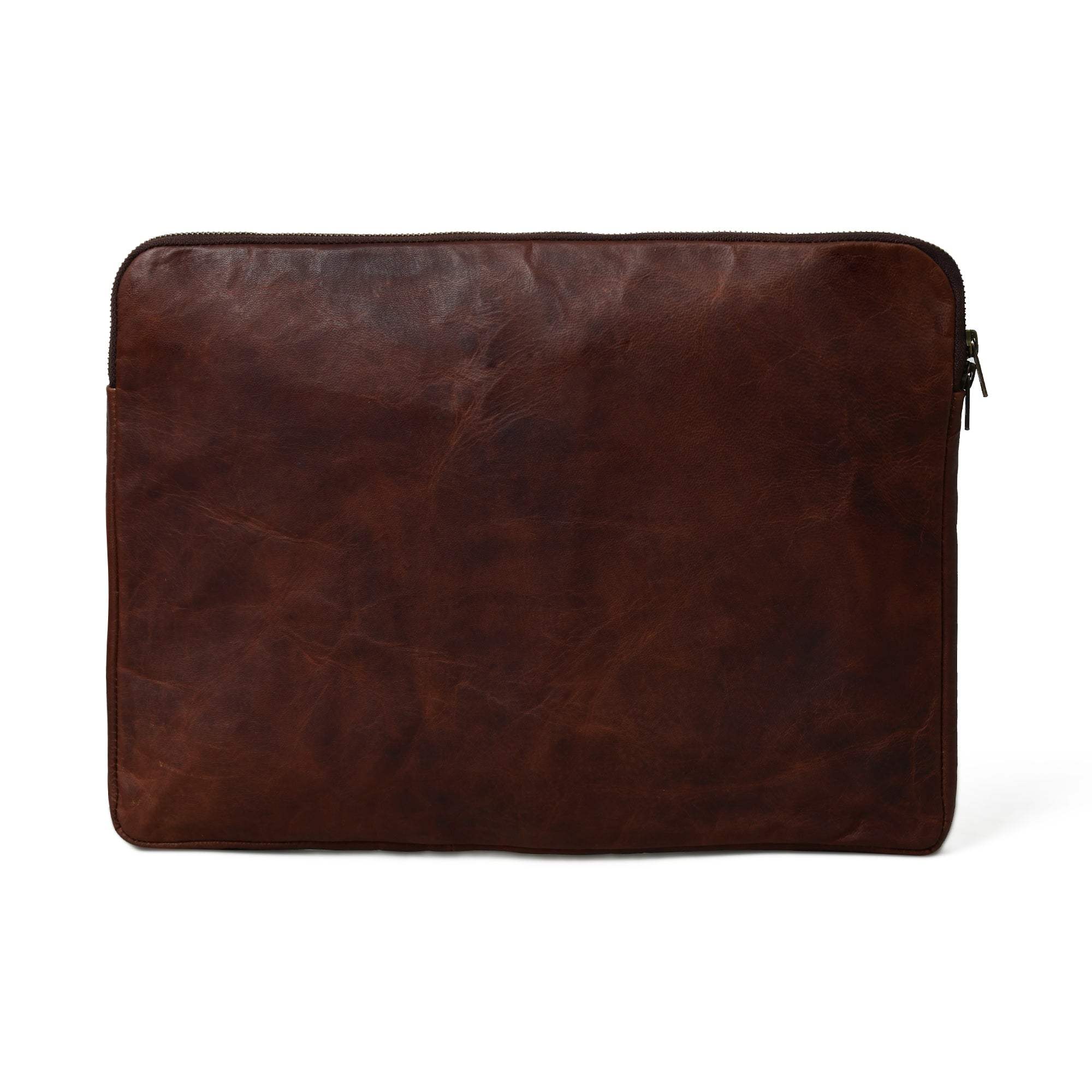Zento Laptop Sleeve - Dark Brown - Classy Leather Bags - Flyclothing LLC