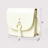 White Elegance Crossbody Sling Bag - Classy Leather Bags - Flyclothing LLC