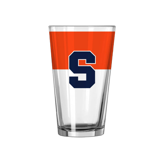 Syracuse 16oz Colorblock Pint Glass - Logo Brands - Flyclothing LLC