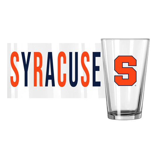 Syracuse 16oz Overtime Pint Glass - Logo Brands - Flyclothing LLC