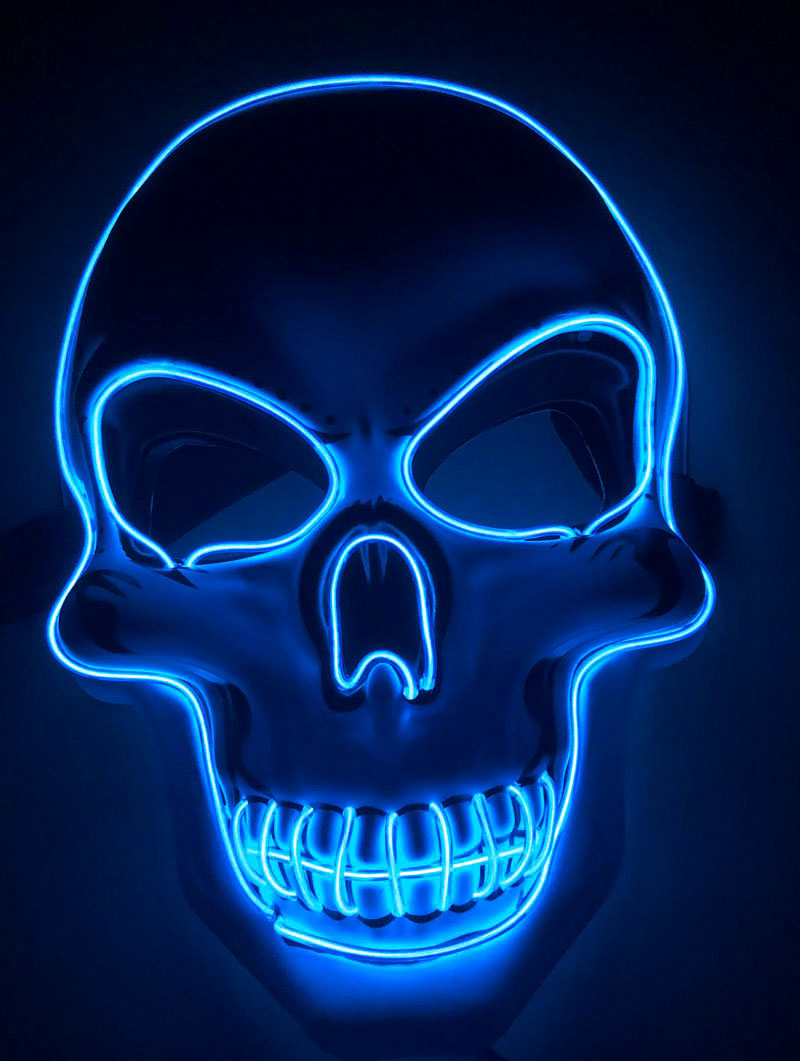 Halloween Skeleton Mask LED Glow Scary Mask - My Store - Flyclothing LLC