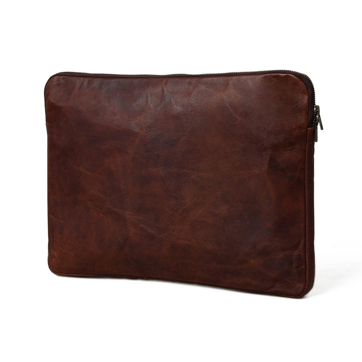 Zento Laptop Sleeve - Dark Brown - Classy Leather Bags - Flyclothing LLC