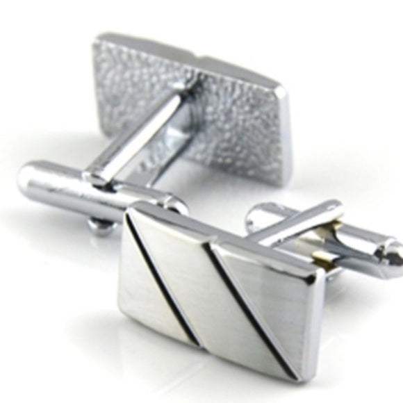 Men's Business Silver Diagonal Cufflinks - My Store - Flyclothing LLC