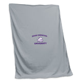 TCU Gray Screened Sweatshirt Blanket
