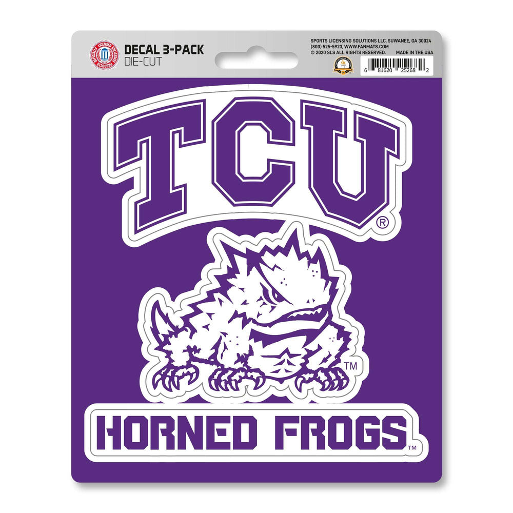 Texas Christian University Decal 3-pk - Logo Brands - Flyclothing LLC