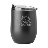 TCU 16oz Gun Metal Powder Coat Curved Beverage