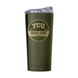 TCU 20oz Badge Powder Coat Tumbler