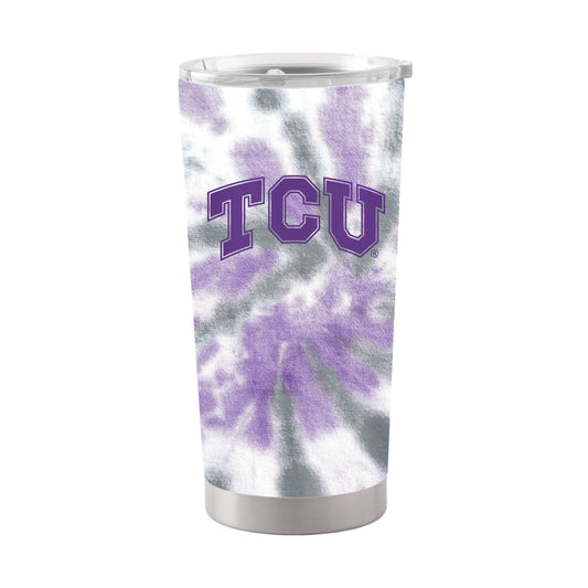 TCU 20oz Tie Dye Stainless Steel Tumbler - Logo Brands - Flyclothing LLC