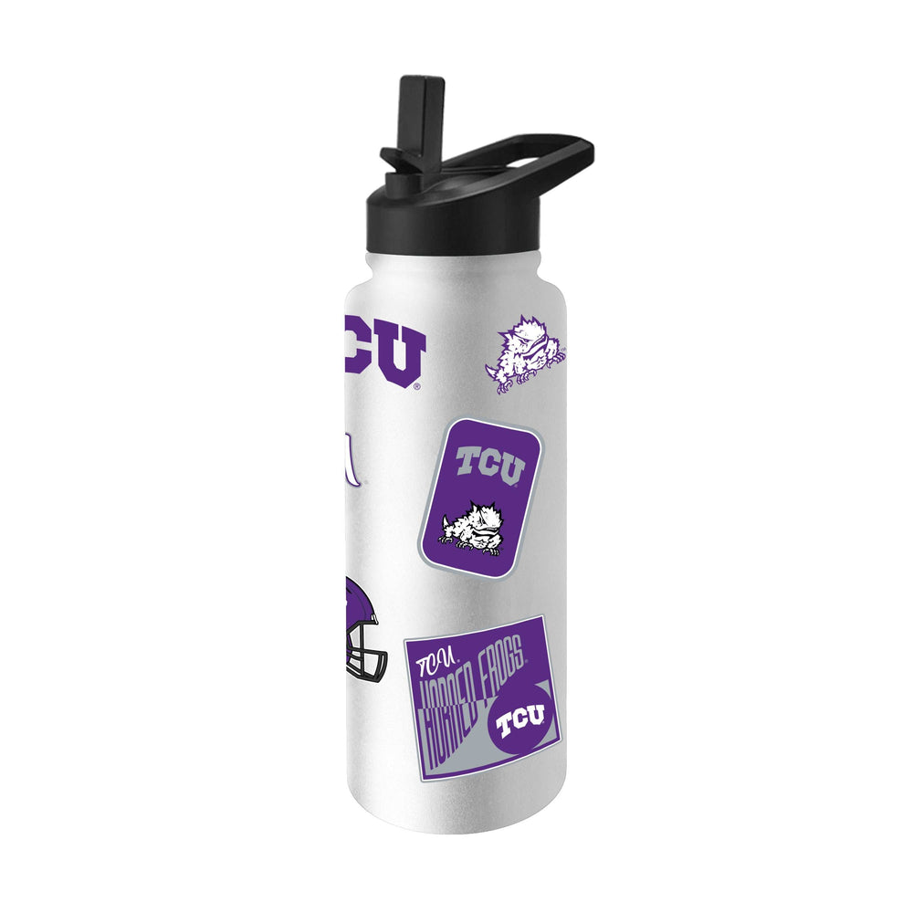 TCU 34oz White Dreamweave Quencher Bottle - Logo Brands - Flyclothing LLC