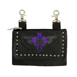Purple Cowhide Clip on Bag for Women Riders - Unik Just for Bikers - Flyclothing LLC