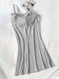 Round Neck Spaghetti Strap Cami Dress with Bra - Trendsi - Flyclothing LLC