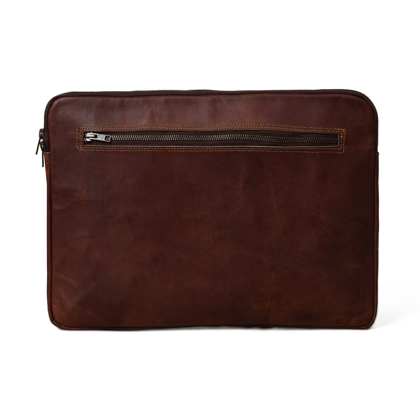 Zento Laptop Sleeve - Dark Brown - Classy Leather Bags - Flyclothing LLC