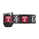 Temple Leopard 16oz Black Powdercoat Curved Beverage