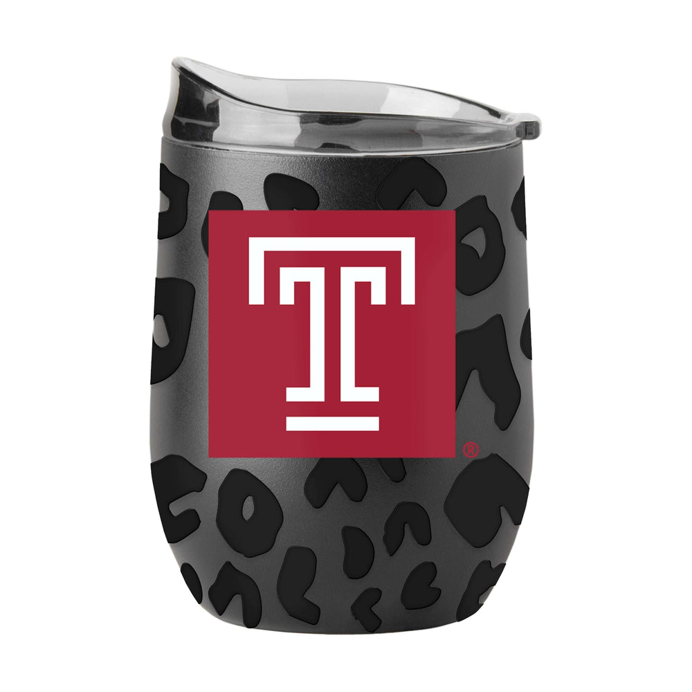 Temple Leopard 16oz Black Powdercoat Curved Beverage - Logo Brands - Flyclothing LLC