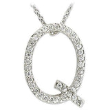 21616 - Rhodium Brass Pendant with AAA Grade CZ  in Clear - Alamode