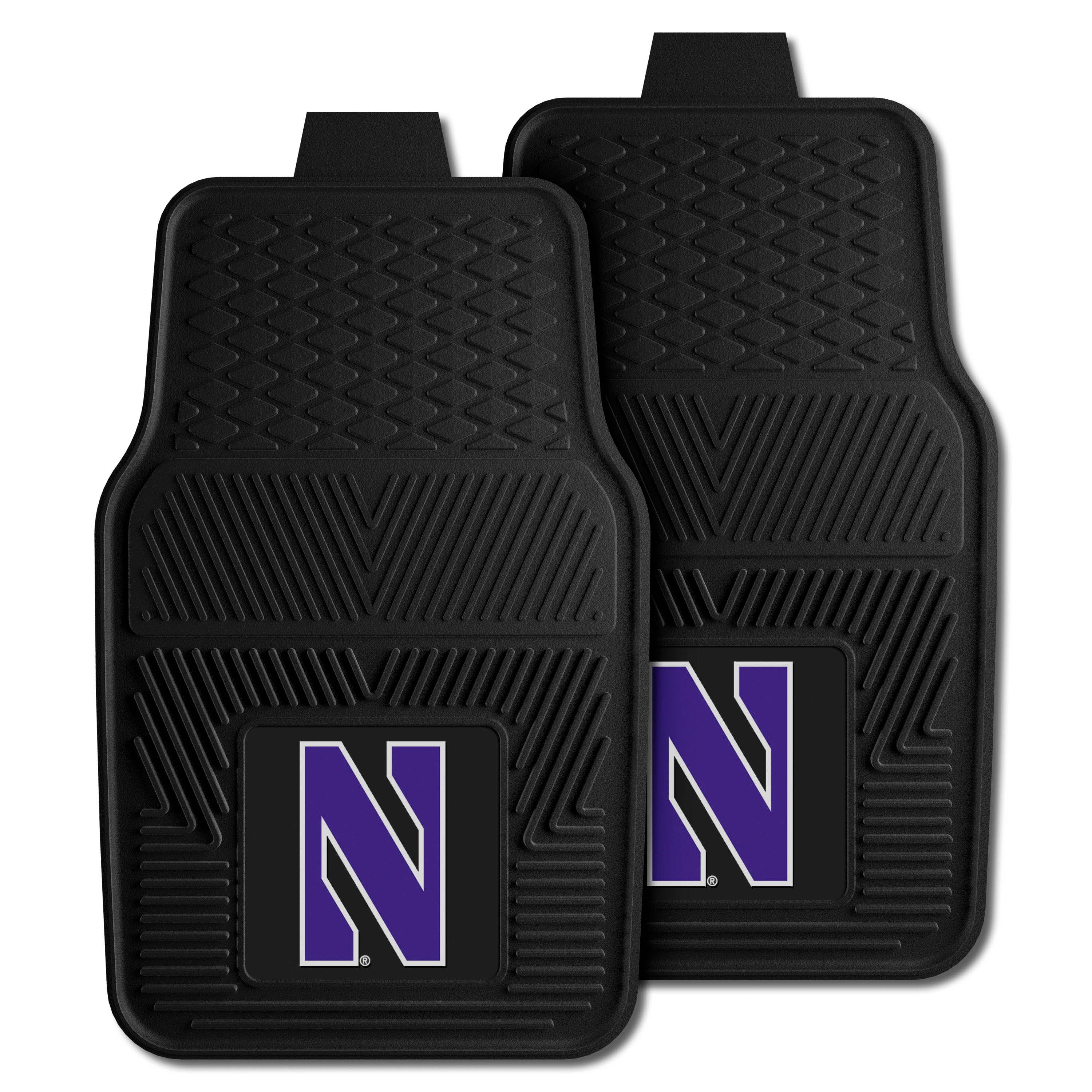 Northwestern Wildcats Heavy Duty Car Mat Set - 2 Pieces - Northwestern