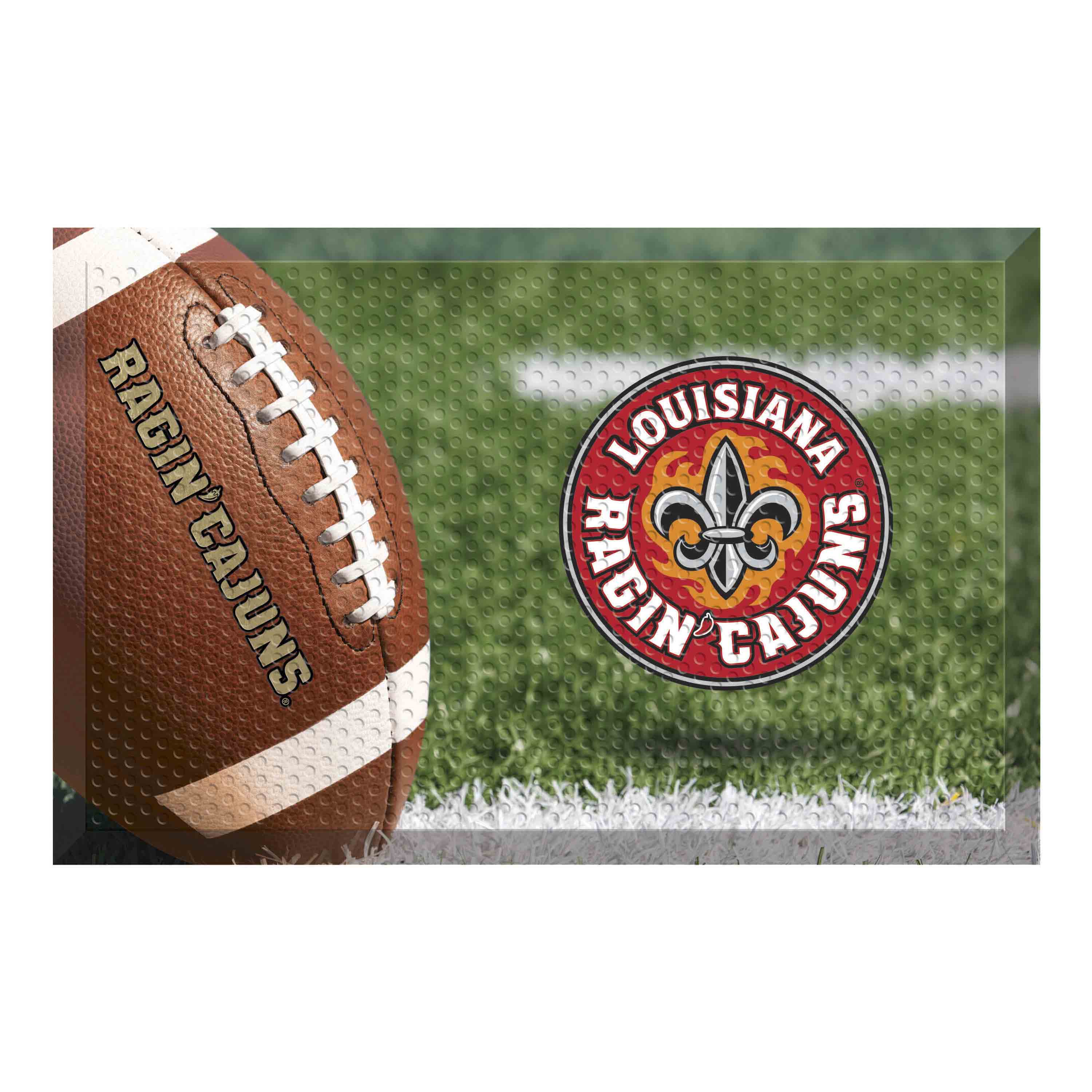 Louisiana-Lafayette Ragin' Cajuns Rubber Scraper Door Mat - Louisiana-Lafayette