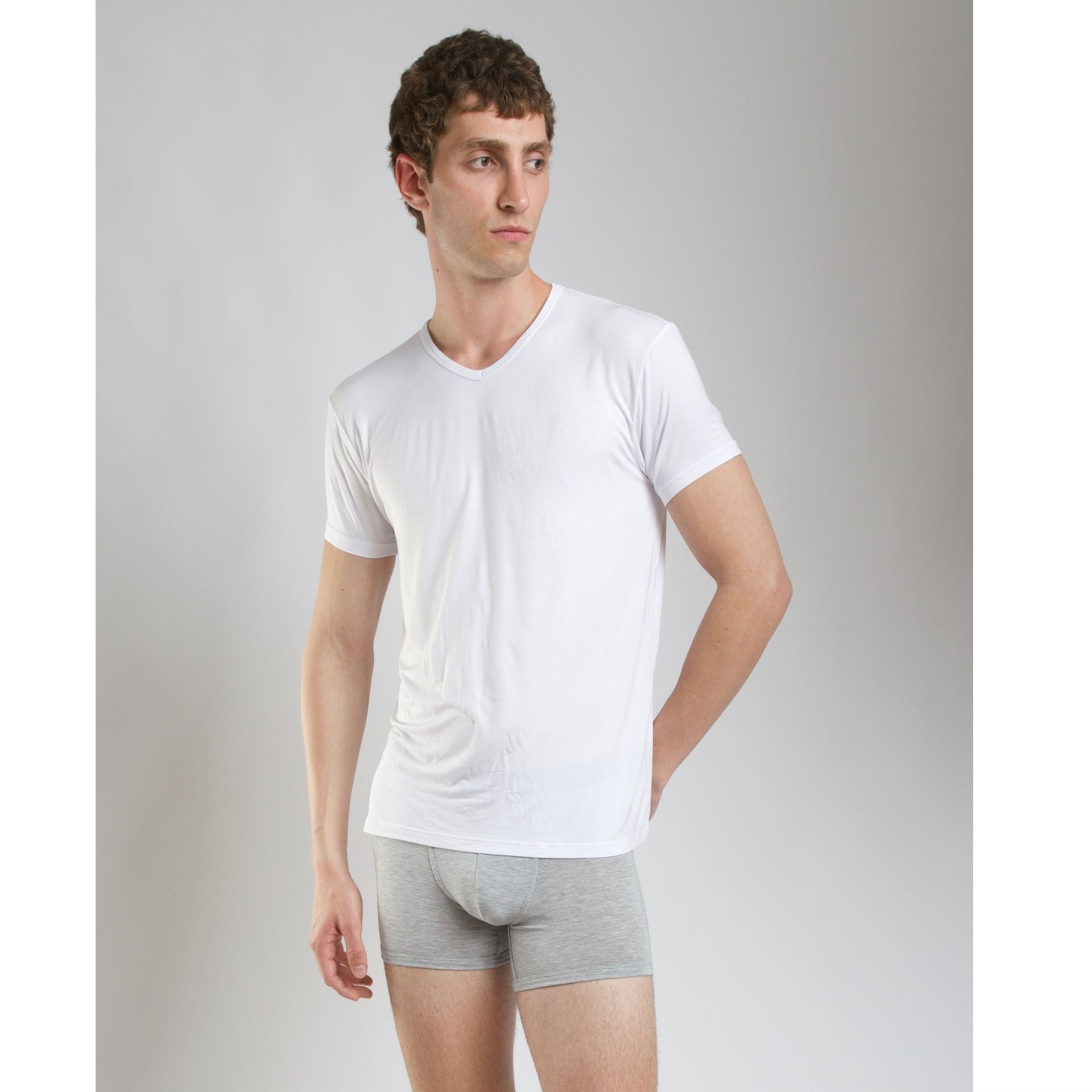 SilkCut Micro Modal Air V-Neck Undershirt for Men - SilkCut Underwear - Flyclothing LLC