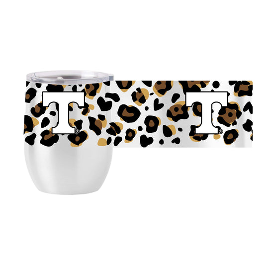 Tennessee 16oz Neutral Leopard Stainless Curved Beverage - Logo Brands - Flyclothing LLC