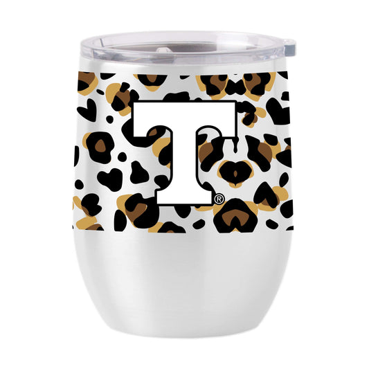 Tennessee 16oz Neutral Leopard Stainless Curved Beverage - Logo Brands - Flyclothing LLC