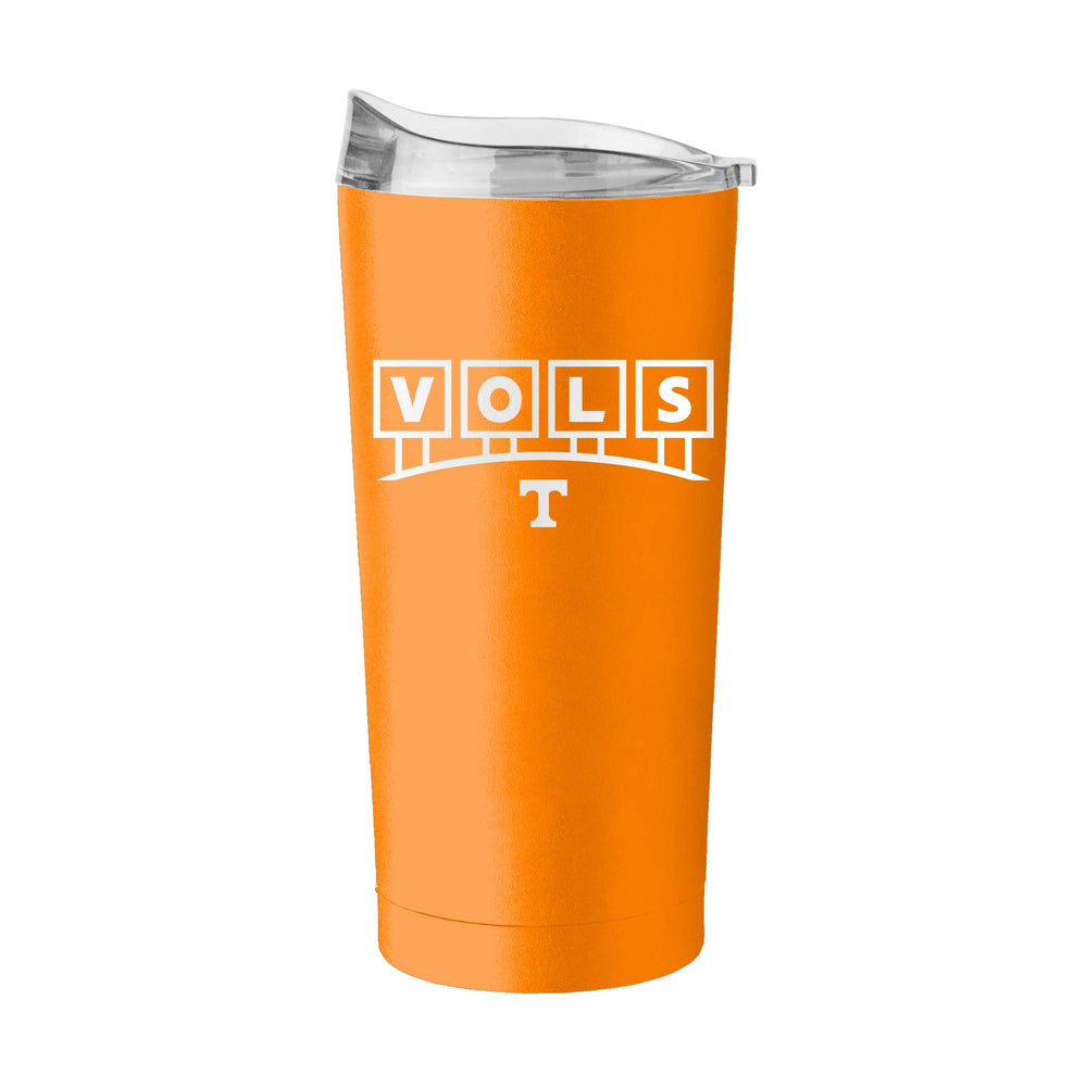 Tennessee Block Sign 20oz Powder Coat Tumbler - Logo Brands - Flyclothing LLC