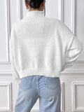 Bow Turtleneck Long Sleeve Sweater - Trendsi - Flyclothing LLC