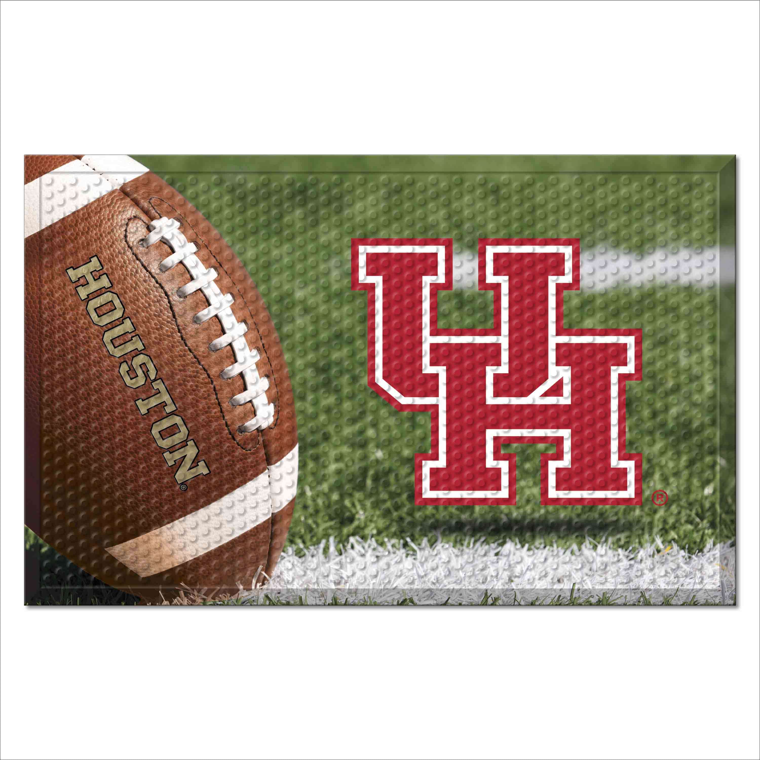 Houston Cougars Rubber Scraper Door Mat - Houston