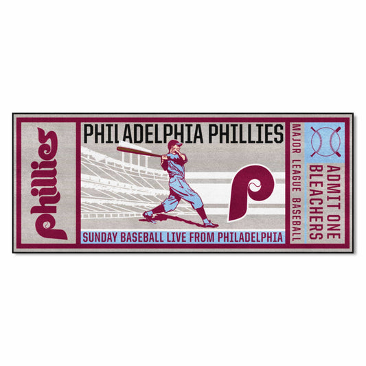 Philadelphia Phillies Ticket Runner Rug - 30in. x 72in. - Philadelphia Phillies