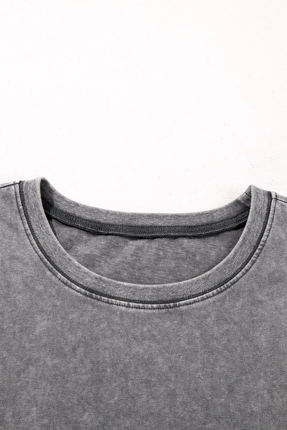 Mineral Wash Half Sleeve Vintage T Shirt - Trendsi - Flyclothing LLC