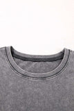 Mineral Wash Half Sleeve Vintage T Shirt - Trendsi - Flyclothing LLC
